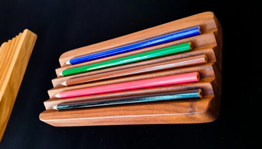 Walnut Pen Tray for Desk, Pencil Holder Wooden, Pens and Accessories Tray for Office Decor, Gifting for Colleagues, Father and Brothers, Gift for Him, Office Gift - Image 3