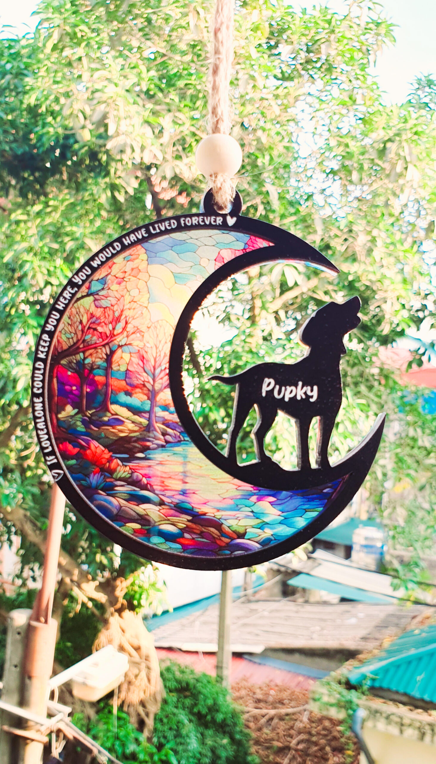 Personalized Loss Of Dog Sympathy Suncatcher, Dog Memorial Gift, Pet Memorial Suncatcher, Loss of Dog Gift, Dog Lovers - Image 3