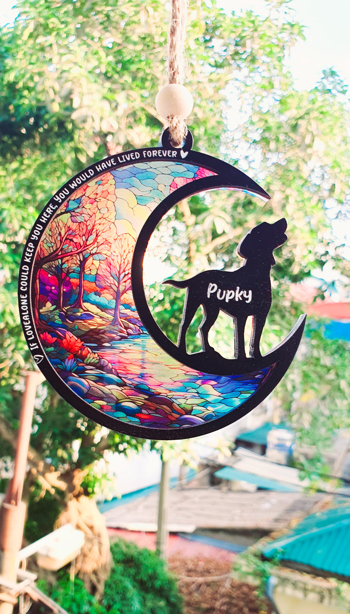 Personalized Loss Of Dog Sympathy Suncatcher, Dog Memorial Gift, Pet Memorial Suncatcher, Loss of Dog Gift, Dog Lovers - Image 4