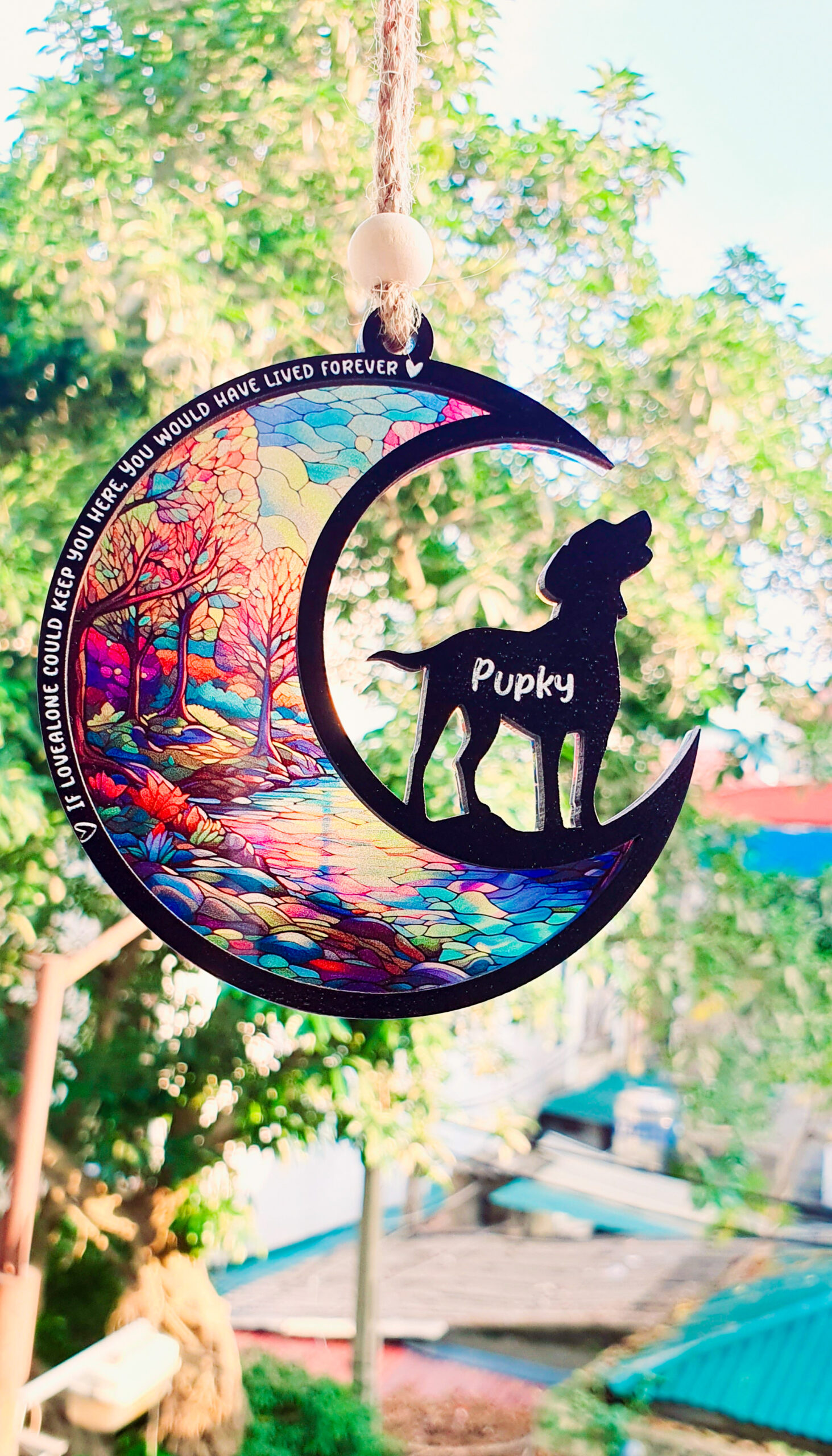 Personalized Loss Of Dog Sympathy Suncatcher, Dog Memorial Gift, Pet Memorial Suncatcher, Loss of Dog Gift, Dog Lovers - Image 5